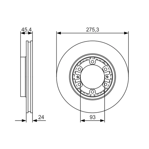 Brzdový kotúč 0 986 479 R40 /BOSCH/ - obr. 1