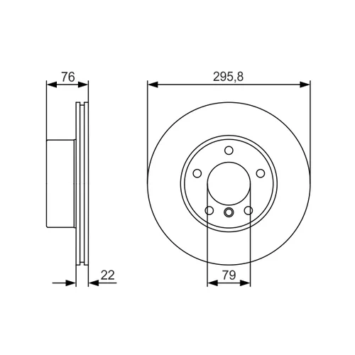 Brzdový kotúč 0 986 479 R72 /BOSCH/ - obr. 4