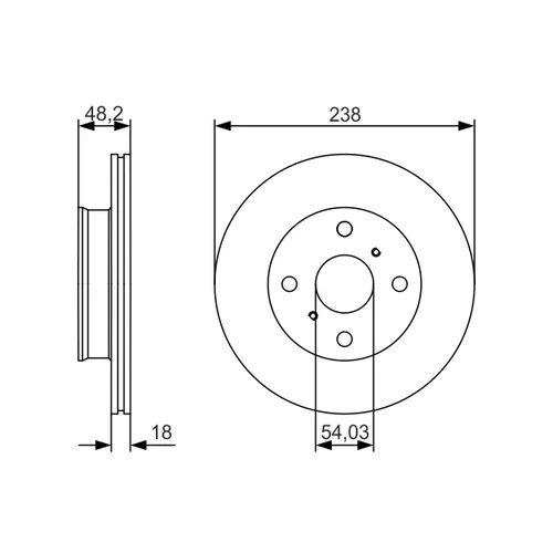 Brzdový kotúč 0 986 479 R75 /BOSCH/ - obr. 1