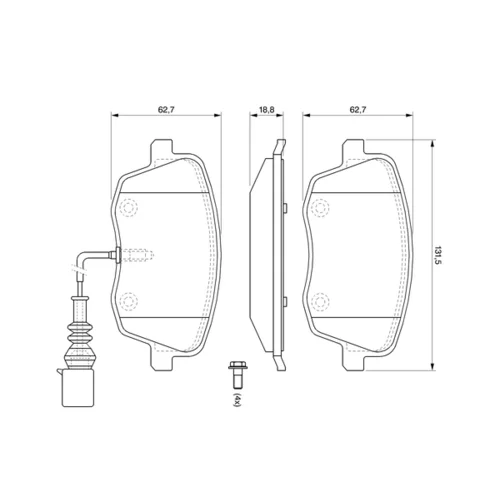 Sada brzdových platničiek kotúčovej brzdy 0 986 494 105 /BOSCH/ - obr. 4