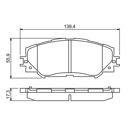 Sada brzdových platničiek kotúčovej brzdy 0 986 494 240 /BOSCH/ - obr. 6