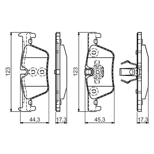 Sada brzdových platničiek kotúčovej brzdy 0 986 494 554 /BOSCH/ - obr. 6