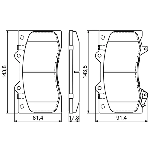 Sada brzdových platničiek kotúčovej brzdy 0 986 494 693 /BOSCH/ - obr. 4