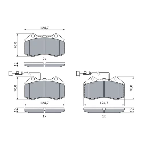 Sada brzdových platničiek kotúčovej brzdy 0 986 494 903 /BOSCH/ - obr. 6