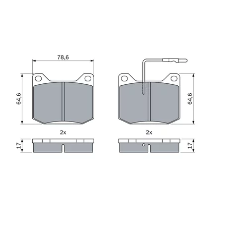 Sada brzdových platničiek kotúčovej brzdy 0 986 494 938 /BOSCH/ - obr. 4