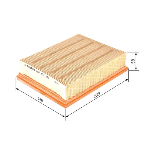Vzduchový filter 1 457 433 045 /BOSCH/ - obr. 4