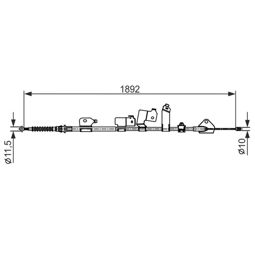 Ťažné lanko parkovacej brzdy BOSCH 1 987 482 439