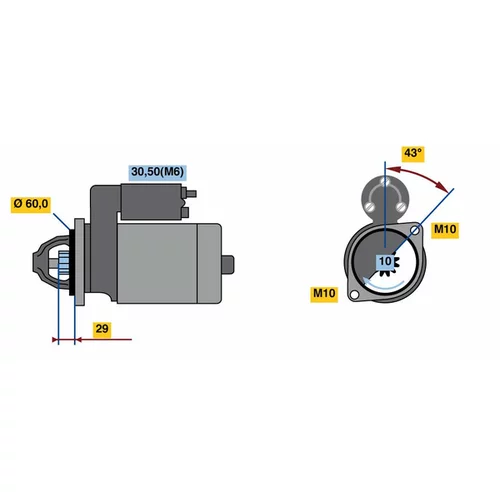 Štartér 0 001 107 459 /BOSCH/ - obr. 4