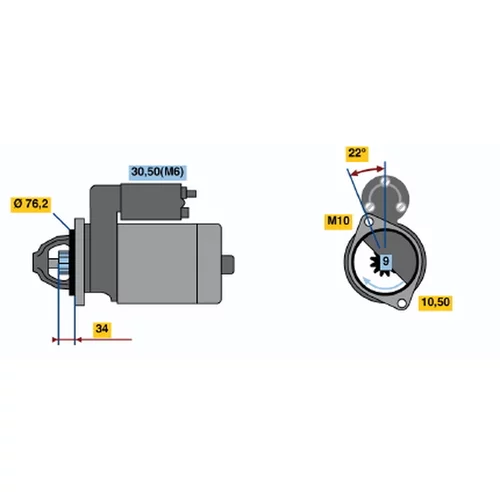 Štartér 0 001 115 022 /BOSCH/ - obr. 4