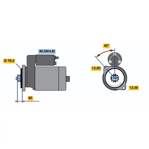 Štartér 0 001 121 402 /BOSCH/ - obr. 4