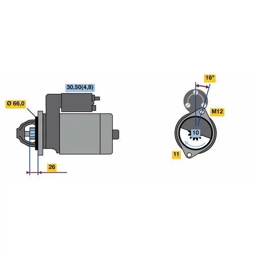 Štartér 0 001 138 013 /BOSCH/ - obr. 4
