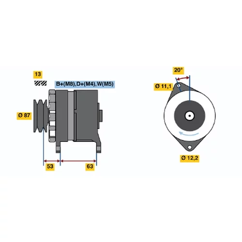 Alternátor BOSCH 0 120 469 010