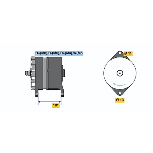 Alternátor BOSCH 0 120 469 044