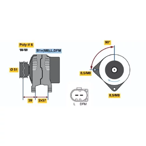 Alternátor BOSCH 0 124 325 128