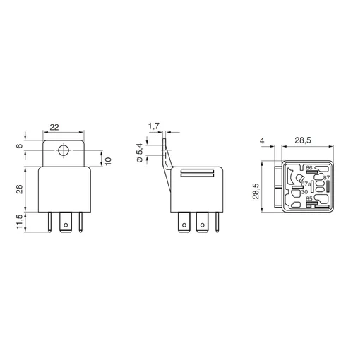Relé pracovného prúdu 0 332 019 451 /BOSCH/ - obr. 1