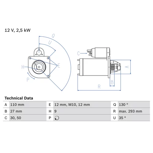 Štartér 0 986 011 060 /BOSCH/ - obr. 4