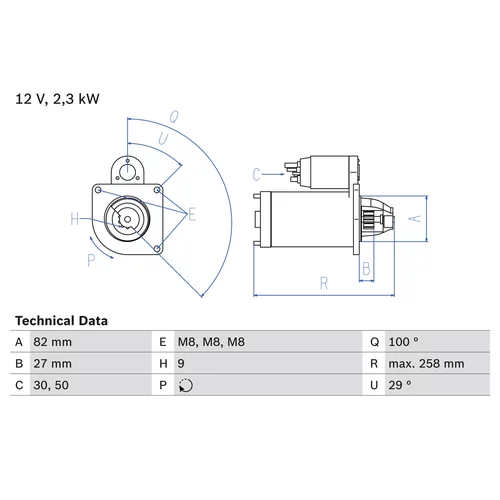 Štartér 0 986 018 950 /BOSCH/ - obr. 1