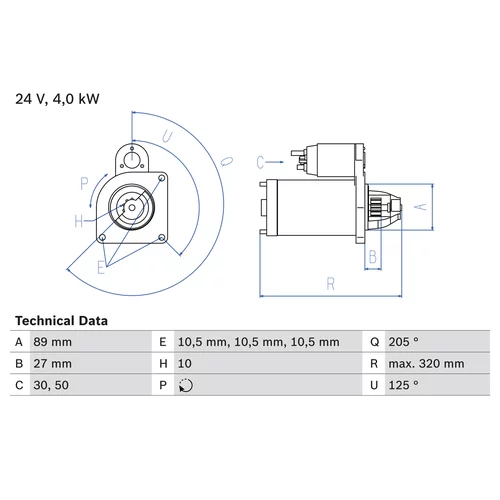 Štartér 0 986 021 190 /BOSCH/ - obr. 1
