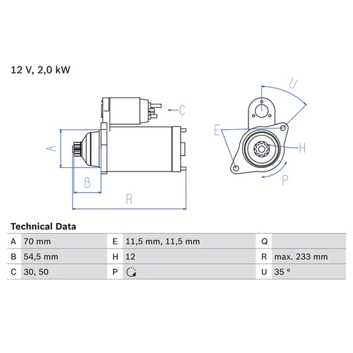 Štartér 0 986 023 540 /BOSCH/ - obr. 3