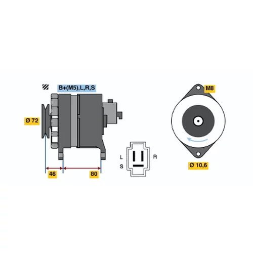 Alternátor BOSCH 0 986 035 681