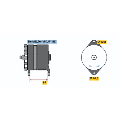 Alternátor BOSCH 0 986 036 240