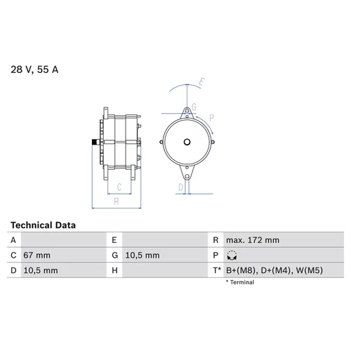 Alternátor BOSCH 0 986 036 280