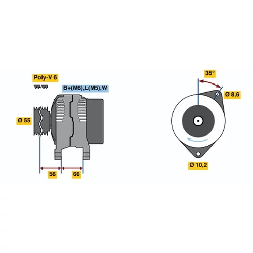 Alternátor BOSCH 0 986 042 211