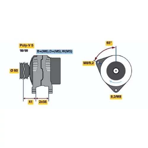 Alternátor BOSCH 0 986 044 631