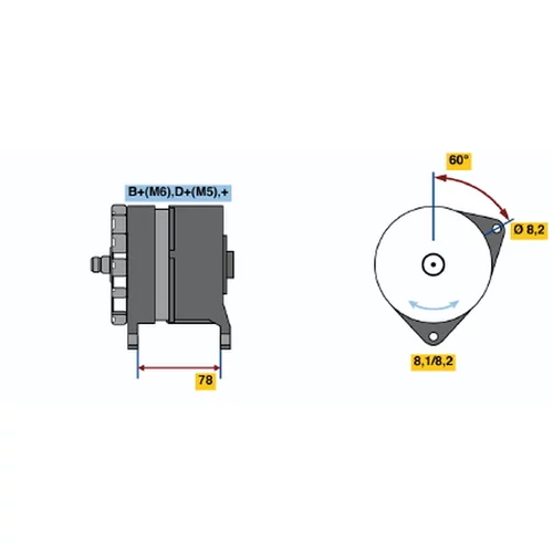 Alternátor BOSCH 0 986 044 711