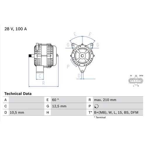 Alternátor BOSCH 0 986 045 290
