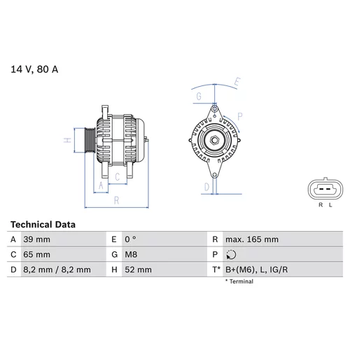 Alternátor BOSCH 0 986 084 370