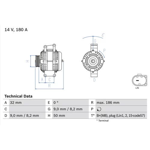 Alternátor BOSCH 0 986 084 590