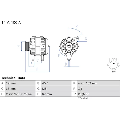 Alternátor 0 986 085 080 /BOSCH/