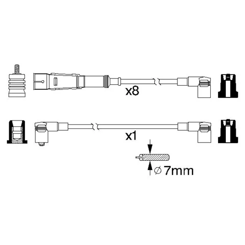 Sada zapaľovacích káblov 0 986 356 334 /BOSCH/ - obr. 6