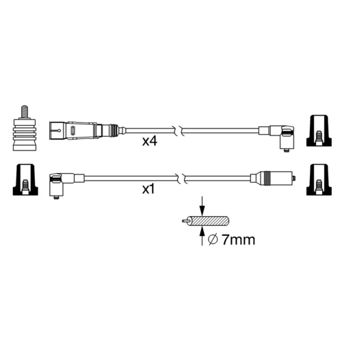 Sada zapaľovacích káblov 0 986 356 342 /BOSCH/ - obr. 4