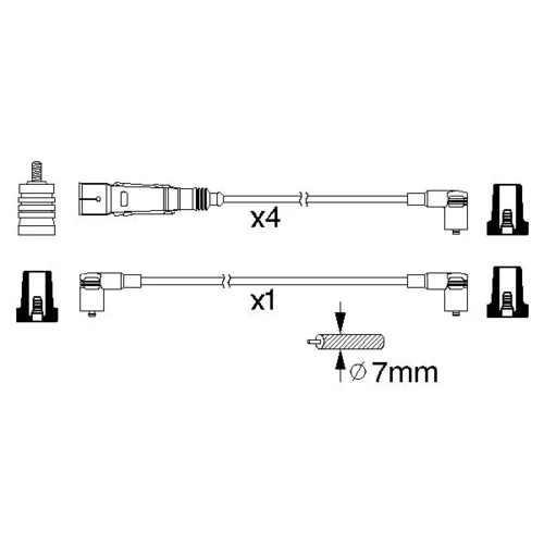 Sada zapaľovacích káblov 0 986 356 357 /BOSCH/ - obr. 4