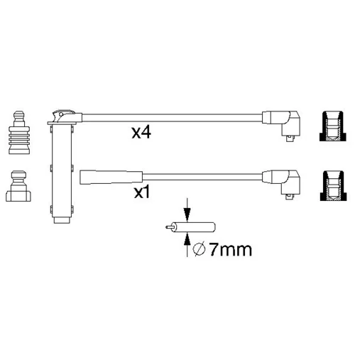 Sada zapaľovacích káblov 0 986 356 731 /BOSCH/ - obr. 4