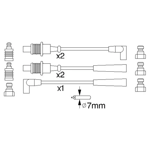 Sada zapaľovacích káblov 0 986 356 794 /BOSCH/ - obr. 4