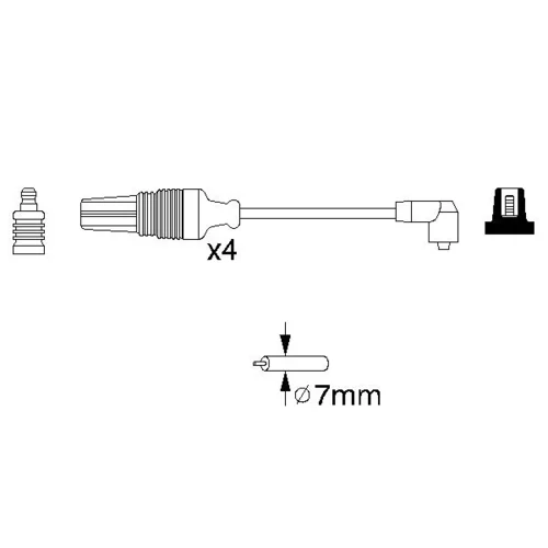 Sada zapaľovacích káblov 0 986 356 830 /BOSCH/ - obr. 4