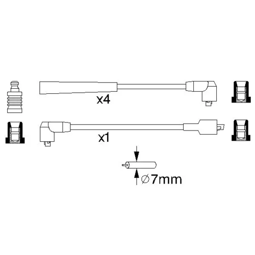 Sada zapaľovacích káblov 0 986 356 859 /BOSCH/ - obr. 4