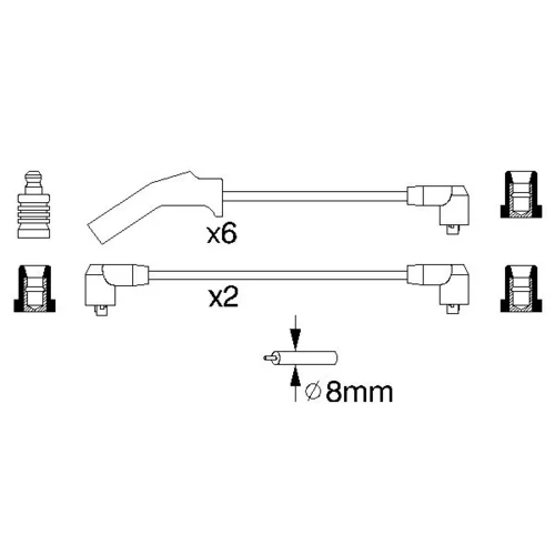 Sada zapaľovacích káblov 0 986 356 879 /BOSCH/ - obr. 4