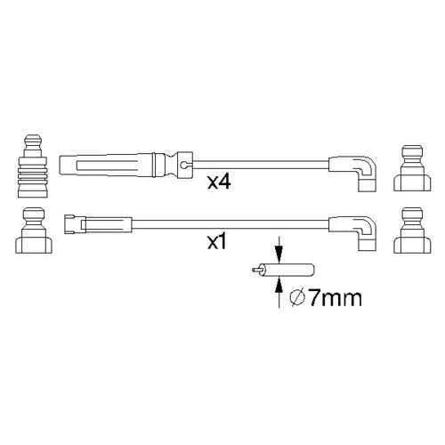 Sada zapaľovacích káblov 0 986 356 975 /BOSCH/ - obr. 4