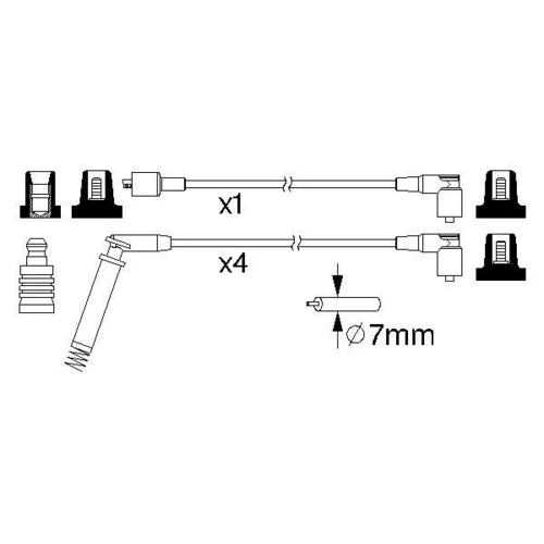 Sada zapaľovacích káblov 0 986 357 148 /BOSCH/ - obr. 4