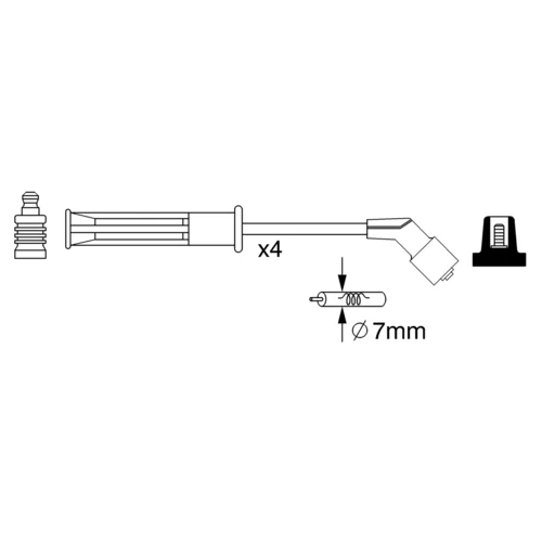 Sada zapaľovacích káblov 0 986 357 255 /BOSCH/ - obr. 4