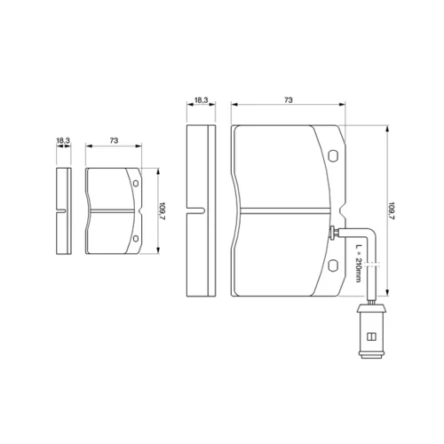 Sada brzdových platničiek kotúčovej brzdy 0 986 424 144 /BOSCH/ - obr. 4