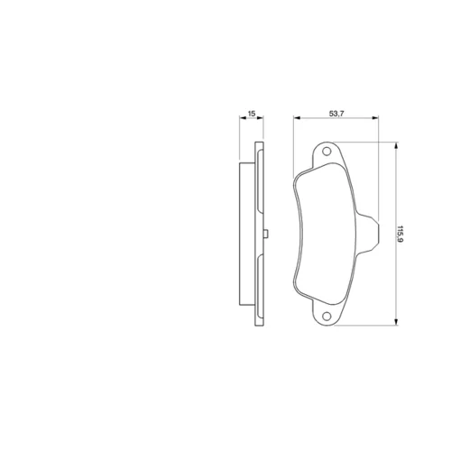 Sada brzdových platničiek kotúčovej brzdy 0 986 424 277 /BOSCH/ - obr. 4