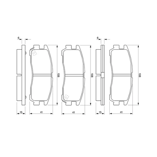 Sada brzdových platničiek kotúčovej brzdy 0 986 424 467 /BOSCH/ - obr. 6