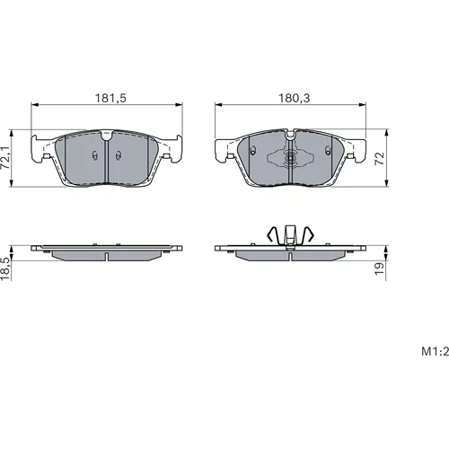 Sada brzdových platničiek kotúčovej brzdy 0 986 460 289 /BOSCH/ - obr. 4