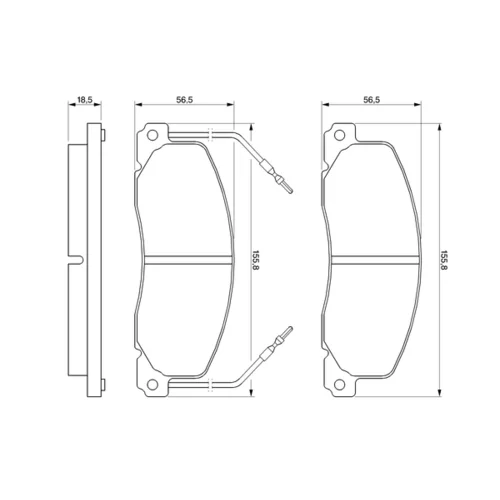 Sada brzdových platničiek kotúčovej brzdy 0 986 460 946 /BOSCH/ - obr. 6
