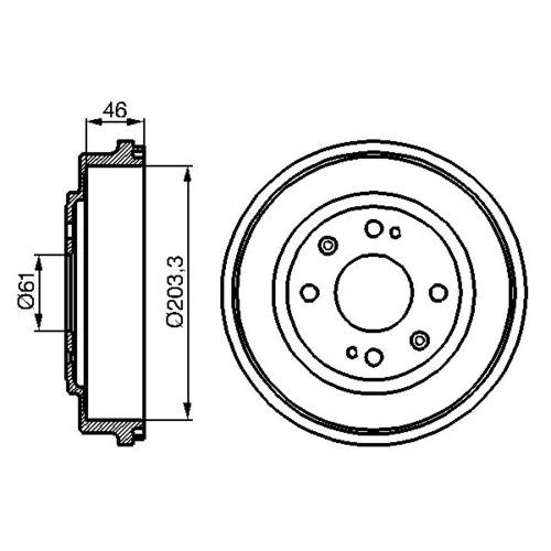 Brzdový bubon 0 986 477 059 /BOSCH/